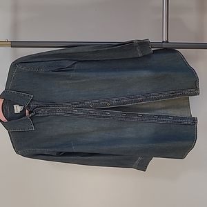 Chico's 100% cotton denim shirt-dress size 1